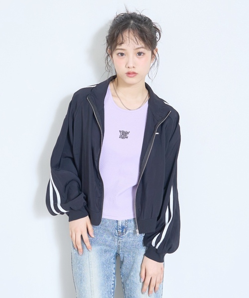 LOVETOXIC(ラブトキシック)の「【LTXC/UV/防花粉】シアーラインブルゾン(ブルゾン・キッズ・オフホワイト/ブラック/ピンク/グレー・L:160cm/130cm/M:150cm/S:140cm)」の12枚目の写真