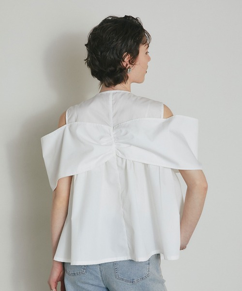 ARVELLIA(アルベリア)の「SCULPTED BOW BLOUSE(シャツ/ブラウス・レディース・ブラック/ホワイト・M)」の10枚目の写真