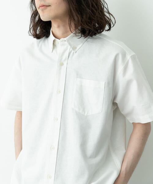 URBAN RESEARCH Sonny Label（アーバンリサーチサニーレーベル）の「抗菌オックスボタンダウン半袖シャツ（シャツ/ブラウス・メンズ・オフホワイト/ブルー/ホワイト系その他/ネイビー/ブルー系その他・MEDIUM/LARGE/X-LARGE）」の9枚目の写真