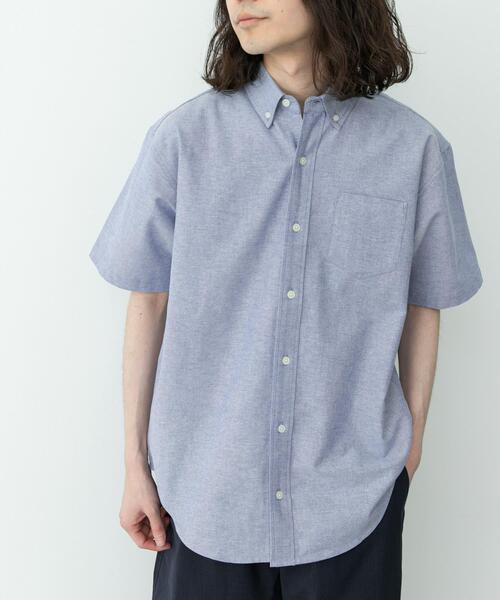 URBAN RESEARCH Sonny Label（アーバンリサーチサニーレーベル）の「抗菌オックスボタンダウン半袖シャツ（シャツ/ブラウス・メンズ・オフホワイト/ブルー/ホワイト系その他/ネイビー/ブルー系その他・MEDIUM/LARGE/X-LARGE）」の16枚目の写真