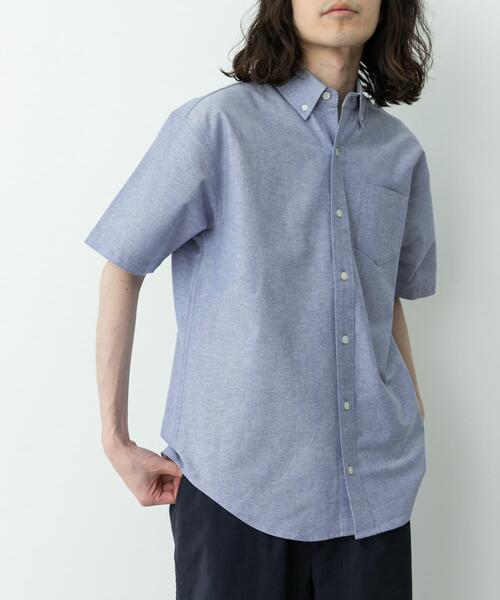 URBAN RESEARCH Sonny Label（アーバンリサーチサニーレーベル）の「抗菌オックスボタンダウン半袖シャツ（シャツ/ブラウス・メンズ・オフホワイト/ブルー/ホワイト系その他/ネイビー/ブルー系その他・MEDIUM/LARGE/X-LARGE）」の17枚目の写真