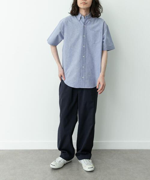 URBAN RESEARCH Sonny Label（アーバンリサーチサニーレーベル）の「抗菌オックスボタンダウン半袖シャツ（シャツ/ブラウス・メンズ・オフホワイト/ブルー/ホワイト系その他/ネイビー/ブルー系その他・MEDIUM/LARGE/X-LARGE）」の18枚目の写真
