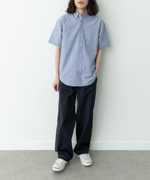 URBAN RESEARCH Sonny Label（アーバンリサーチサニーレーベル）の「抗菌オックスボタンダウン半袖シャツ（シャツ/ブラウス・メンズ・オフホワイト/ブルー/ホワイト系その他/ネイビー/ブルー系その他・MEDIUM/LARGE/X-LARGE）」の19枚目の写真
