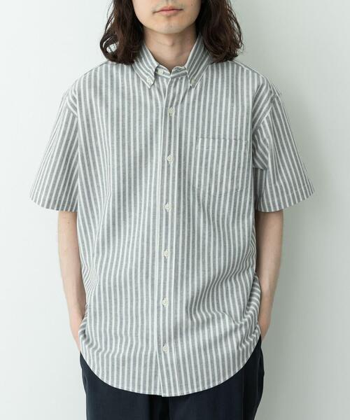 URBAN RESEARCH Sonny Label(アーバンリサーチサニーレーベル)の「抗菌オックスボタンダウン半袖シャツ(シャツ/ブラウス・メンズ・オフホワイト/ブルー/ホワイト系その他/ネイビー/ブルー系その他・MEDIUM/LARGE/X-LARGE)」の12枚目の写真