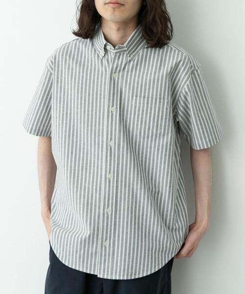 URBAN RESEARCH Sonny Label(アーバンリサーチサニーレーベル)の「抗菌オックスボタンダウン半袖シャツ(シャツ/ブラウス・メンズ・オフホワイト/ブルー/ホワイト系その他/ネイビー/ブルー系その他・MEDIUM/LARGE/X-LARGE)」の11枚目の写真