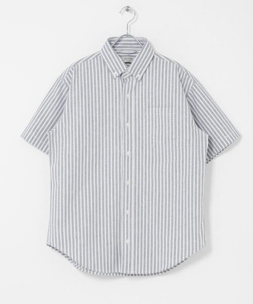URBAN RESEARCH Sonny Label（アーバンリサーチサニーレーベル）の「抗菌オックスボタンダウン半袖シャツ（シャツ/ブラウス・メンズ・オフホワイト/ブルー/ホワイト系その他/ネイビー/ブルー系その他・MEDIUM/LARGE/X-LARGE）」の7枚目の写真