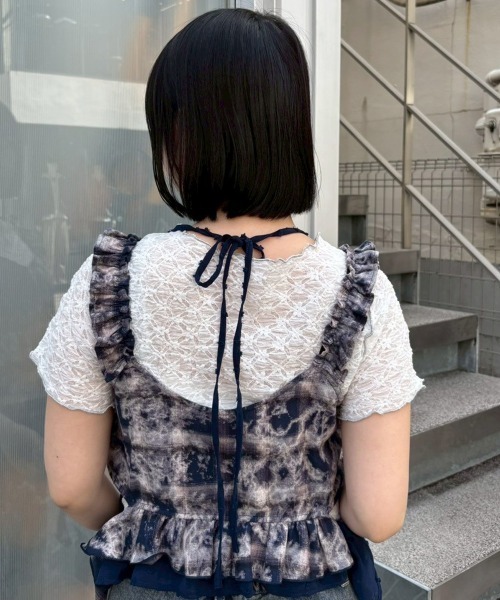 Candy Stripper(キャンディストリッパー)の「SLEEPY DOLPHIN LACE Tシャツ(Tシャツ/カットソー・レディース・ブラック/ライトブルー/オフホワイト・FREE)」の16枚目の写真