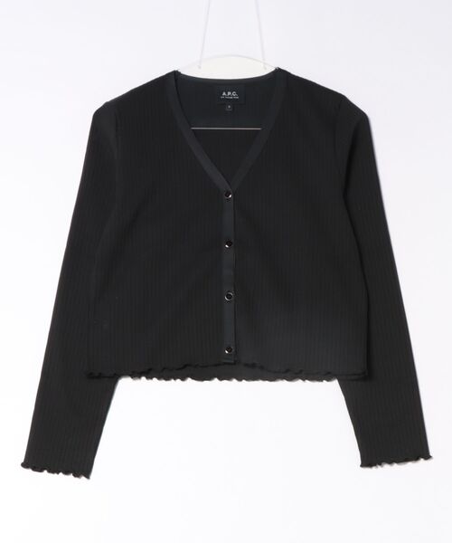 A.P.C.（アーペーセー）の「CARDIGAN TRACY（カーディガン/ボレロ・レディース・ホワイト/ブラック・S/M）」の2枚目の写真