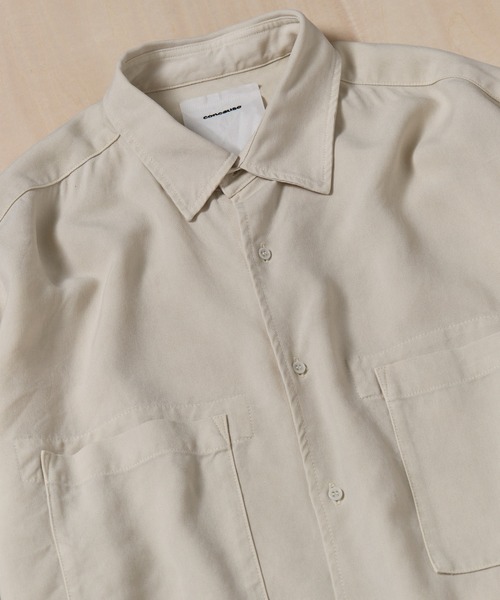 concause(コンコース)の「【concause/コンコース】tencel shirts(シャツ/ブラウス・メンズ・ブラック/オフホワイト・4/5)」の12枚目の写真