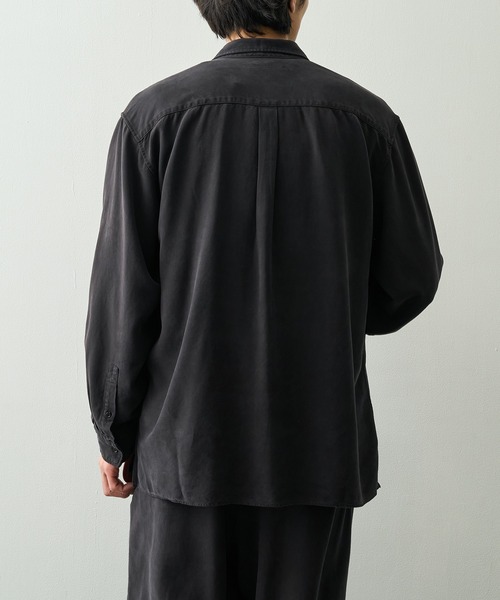 concause(コンコース)の「【concause/コンコース】tencel shirts(シャツ/ブラウス・メンズ・ブラック/オフホワイト・4/5)」の5枚目の写真