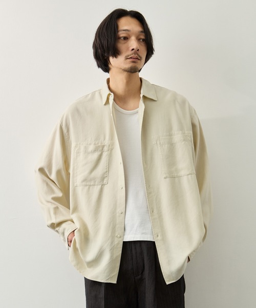 concause(コンコース)の「【concause/コンコース】tencel shirts(シャツ/ブラウス・メンズ・ブラック/オフホワイト・4/5)」の21枚目の写真