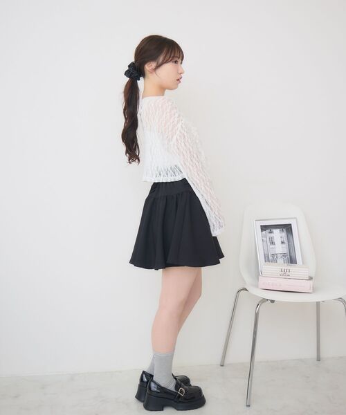 ems excite(エムズエキサイト)の「ドロストリボンレースカットソー(Tシャツ/カットソー・レディース・ブラウン/ホワイト/ブラック・FREE)」の12枚目の写真