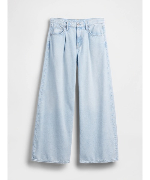 GAP(ギャップ)の「ミッドライズ ウルトラソフト プリーツ バギーデニム(デニムパンツ・レディース・ライトインディゴブルー・30/29/28/27/26/25/24/23)」の6枚目の写真