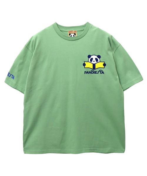 PANDIESTA(パンディエスタ)の「リーディングパンダTシャツ(M2)(Tシャツ/カットソー・メンズ・ミント/ホワイト/ブラック・M/L/XL/XXL)」の7枚目の写真