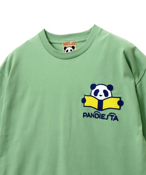 PANDIESTA(パンディエスタ)の「リーディングパンダTシャツ(M2)(Tシャツ/カットソー・メンズ・ミント/ホワイト/ブラック・M/L/XL/XXL)」の8枚目の写真