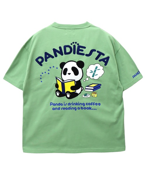 PANDIESTA(パンディエスタ)の「リーディングパンダTシャツ(M2)(Tシャツ/カットソー・メンズ・ミント/ホワイト/ブラック・M/L/XL/XXL)」の10枚目の写真