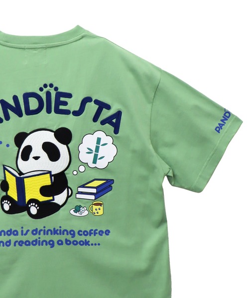 PANDIESTA(パンディエスタ)の「リーディングパンダTシャツ(M2)(Tシャツ/カットソー・メンズ・ミント/ホワイト/ブラック・M/L/XL/XXL)」の11枚目の写真
