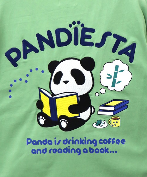 PANDIESTA(パンディエスタ)の「リーディングパンダTシャツ(M2)(Tシャツ/カットソー・メンズ・ミント/ホワイト/ブラック・M/L/XL/XXL)」の12枚目の写真