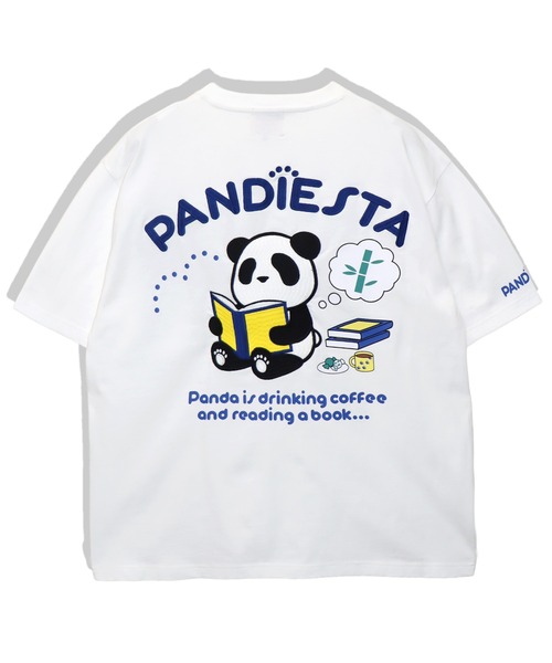 PANDIESTA(パンディエスタ)の「リーディングパンダTシャツ(M2)(Tシャツ/カットソー・メンズ・ミント/ホワイト/ブラック・M/L/XL/XXL)」の16枚目の写真