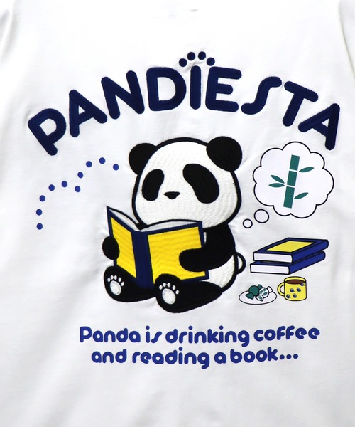 PANDIESTA(パンディエスタ)の「リーディングパンダTシャツ(M2)(Tシャツ/カットソー・メンズ・ミント/ホワイト/ブラック・M/L/XL/XXL)」の17枚目の写真