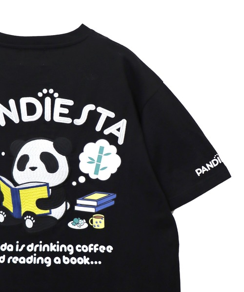 PANDIESTA(パンディエスタ)の「リーディングパンダTシャツ(M2)(Tシャツ/カットソー・メンズ・ミント/ホワイト/ブラック・M/L/XL/XXL)」の5枚目の写真