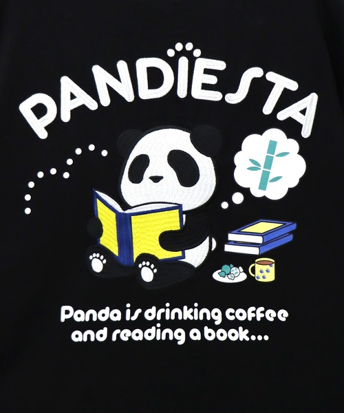 PANDIESTA(パンディエスタ)の「リーディングパンダTシャツ(M2)(Tシャツ/カットソー・メンズ・ミント/ホワイト/ブラック・M/L/XL/XXL)」の6枚目の写真