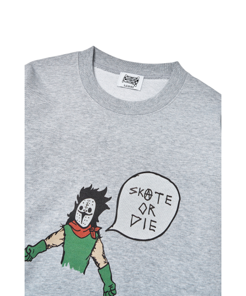THE SCOT WRECK(ザ スコットレック)の「SKATE OR DIE(スウェット・メンズ・グレー・LG/MD/X-LARGE)」の2枚目の写真