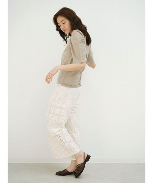 FIKA.（フィーカ）の「Mellow puff sleeve tops（Tシャツ/カットソー・レディース・ブラック/オフホワイト/グレー系その他3・MEDIUM）」の9枚目の写真