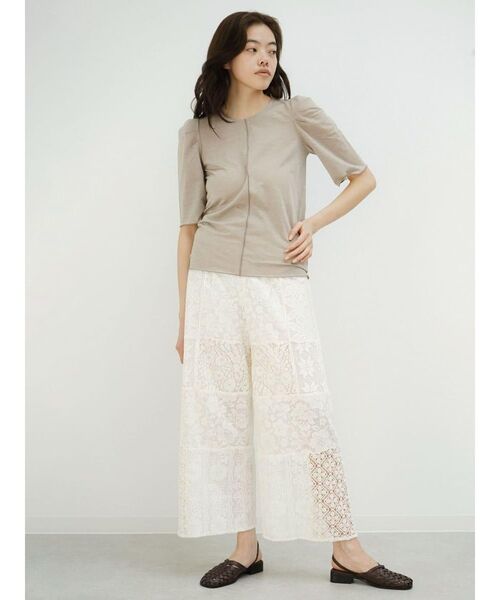 FIKA.（フィーカ）の「Mellow puff sleeve tops（Tシャツ/カットソー・レディース・ブラック/オフホワイト/グレー系その他3・MEDIUM）」の10枚目の写真
