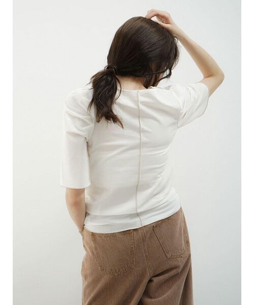 FIKA.（フィーカ）の「Mellow puff sleeve tops（Tシャツ/カットソー・レディース・ブラック/オフホワイト/グレー系その他3・MEDIUM）」の14枚目の写真