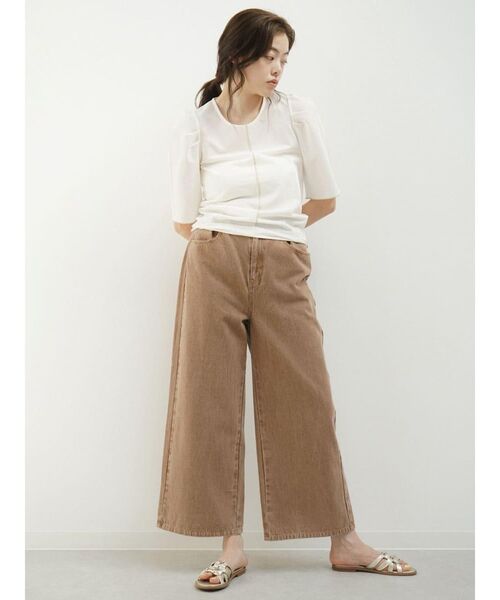 FIKA.（フィーカ）の「Mellow puff sleeve tops（Tシャツ/カットソー・レディース・ブラック/オフホワイト/グレー系その他3・MEDIUM）」の16枚目の写真