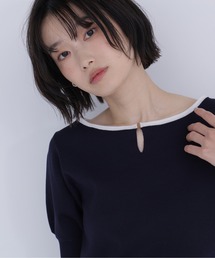 NATURAL BEAUTY BASIC | バイカラーメタルポイントニット(ニット/セーター)
