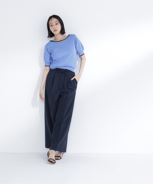 NATURAL BEAUTY BASIC(ナチュラルビューティーベーシック)の「バイカラーメタルポイントニット(ニット/セーター・レディース・ネイビー/ブルー/オフホワイト・フリ-)」の20枚目の写真