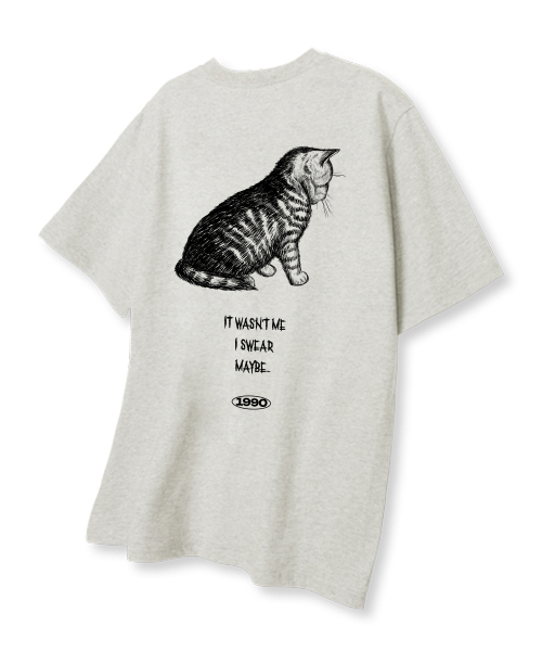 TI.GLAKE(ティーグレイク)の「キャットヘアボール オーバーサイズ 半袖Tシャツ オートミール(Tシャツ/カットソー・メンズ・その他・LARGE/X-LARGE/XX-LARGE)」の3枚目の写真