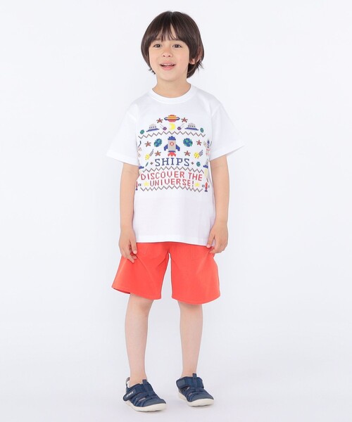 SHIPS(シップス)の「SHIPS KIDS:100~130cm / スペース 刺繍 Tシャツ(Tシャツ/カットソー・キッズ・オフホワイト/ネイビー・100/110/120/130)」の3枚目の写真