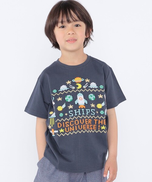 SHIPS(シップス)の「SHIPS KIDS:100~130cm / スペース 刺繍 Tシャツ(Tシャツ/カットソー・キッズ・オフホワイト/ネイビー・100/110/120/130)」の20枚目の写真