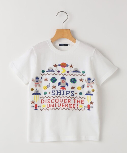 SHIPS(シップス)の「SHIPS KIDS:100~130cm / スペース 刺繍 Tシャツ(Tシャツ/カットソー・キッズ・オフホワイト/ネイビー・100/110/120/130)」の16枚目の写真
