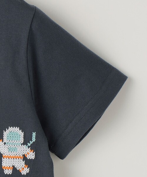 SHIPS(シップス)の「SHIPS KIDS:100~130cm / スペース 刺繍 Tシャツ(Tシャツ/カットソー・キッズ・オフホワイト/ネイビー・100/110/120/130)」の12枚目の写真