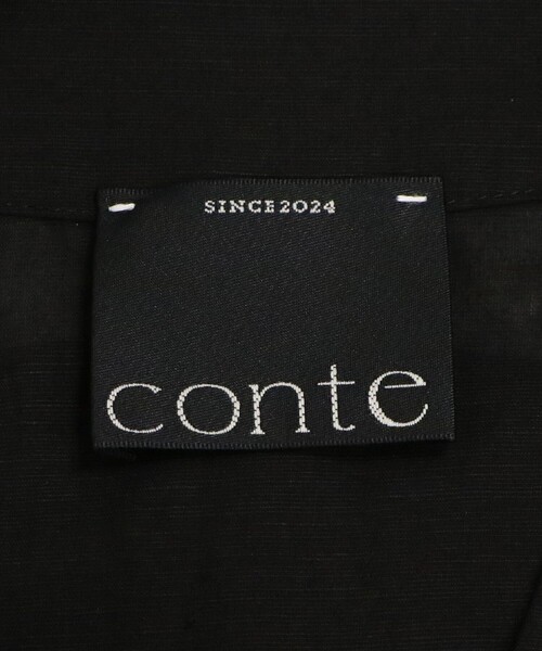 conte（コンテ）の「＜conte＞シアー Vネック サファリシャツ（シャツ/ブラウス・レディース・ブラック/ホワイト・FREE）」の9枚目の写真