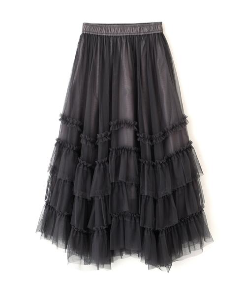 JILL by JILL STUART（ジルバイジルスチュアート）の「イレギュラーフリルレイヤードスカート（スカート・レディース・グレー/ホワイト/ベージュ・FREE）」の16枚目の写真