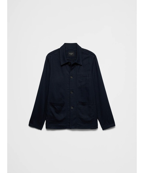 BANANA REPUBLIC FACTORY STORE(バナナリパブリック ファクトリーストア)の「BANANA REPUBLIC FACTORY STORE リネン ブレンド チョア ジャケット(その他アウター・メンズ・ネイビー・L/XL/S/M)」の6枚目の写真