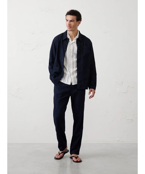 BANANA REPUBLIC FACTORY STORE(バナナリパブリック ファクトリーストア)の「BANANA REPUBLIC FACTORY STORE リネン ブレンド チョア ジャケット(その他アウター・メンズ・ネイビー・L/XL/S/M)」の5枚目の写真