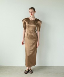 【ANDRESD】pearl glow satin dress 結婚式 パーティードレス オケージョンドレス お呼ばれ 二次会 成人式 同窓会
