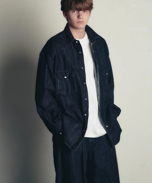 is-ness(イズネス)の「【is-ness】WESTERN SHIRTS Enzyme Wash(シャツ/ブラウス・メンズ・ブラック/インディゴブルー・L/M)」の12枚目の写真