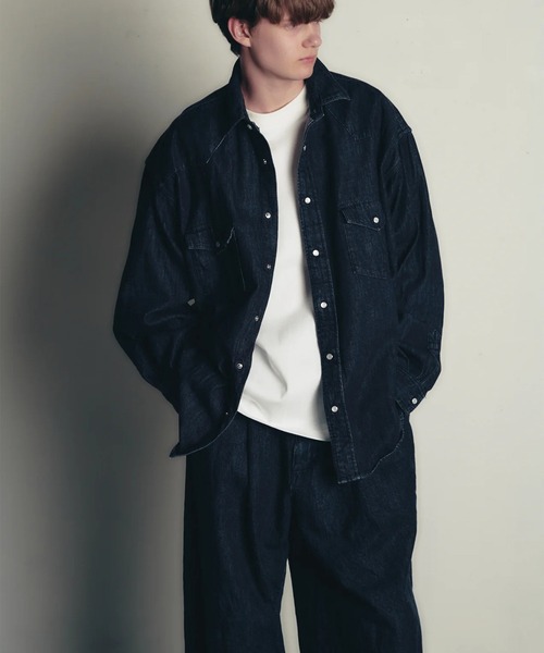 is-ness(イズネス)の「【is-ness】WESTERN SHIRTS Enzyme Wash(シャツ/ブラウス・メンズ・ブラック/インディゴブルー・L/M)」の10枚目の写真