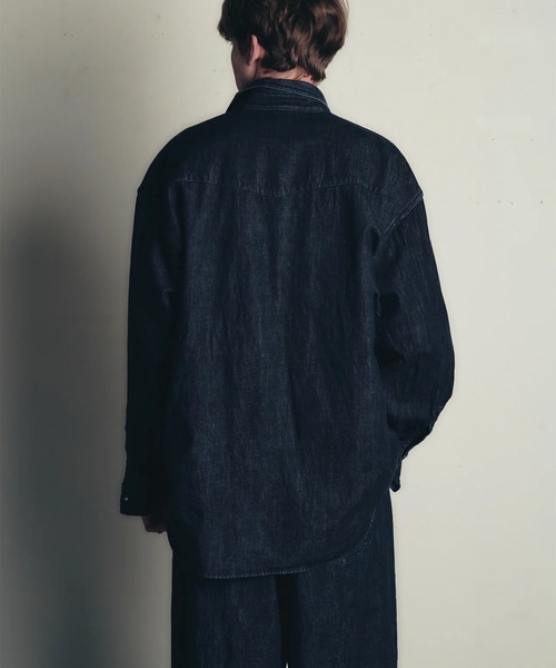 is-ness(イズネス)の「【is-ness】WESTERN SHIRTS Enzyme Wash(シャツ/ブラウス・メンズ・ブラック/インディゴブルー・L/M)」の9枚目の写真