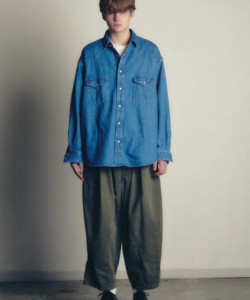 is-ness(イズネス)の「【is-ness】WESTERN SHIRTS Enzyme Wash(シャツ/ブラウス・メンズ・ブラック/インディゴブルー・L/M)」の7枚目の写真