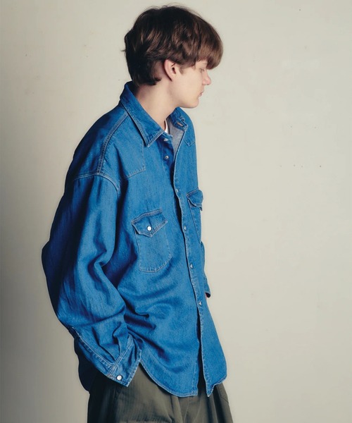 is-ness(イズネス)の「【is-ness】WESTERN SHIRTS Enzyme Wash(シャツ/ブラウス・メンズ・ブラック/インディゴブルー・L/M)」の5枚目の写真