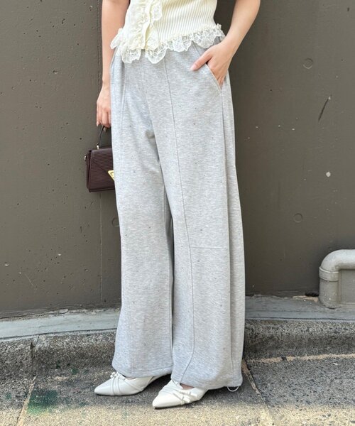 Another Branch olive des olive(アナザーブランチオリーブデオリーブ)の「ラインストーンワイドスウエット(スウェットパンツ・レディース・ブラック/グレー・FREE)」の21枚目の写真