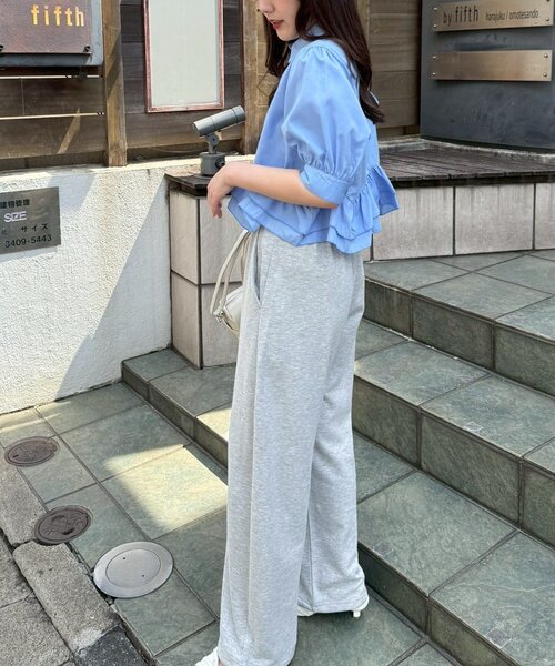Another Branch olive des olive(アナザーブランチオリーブデオリーブ)の「ラインストーンワイドスウエット(スウェットパンツ・レディース・ブラック/グレー・FREE)」の15枚目の写真